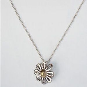 Tiffany & Co Paloma Picasso Silver 18K Gold Daisy Necklace 16"
